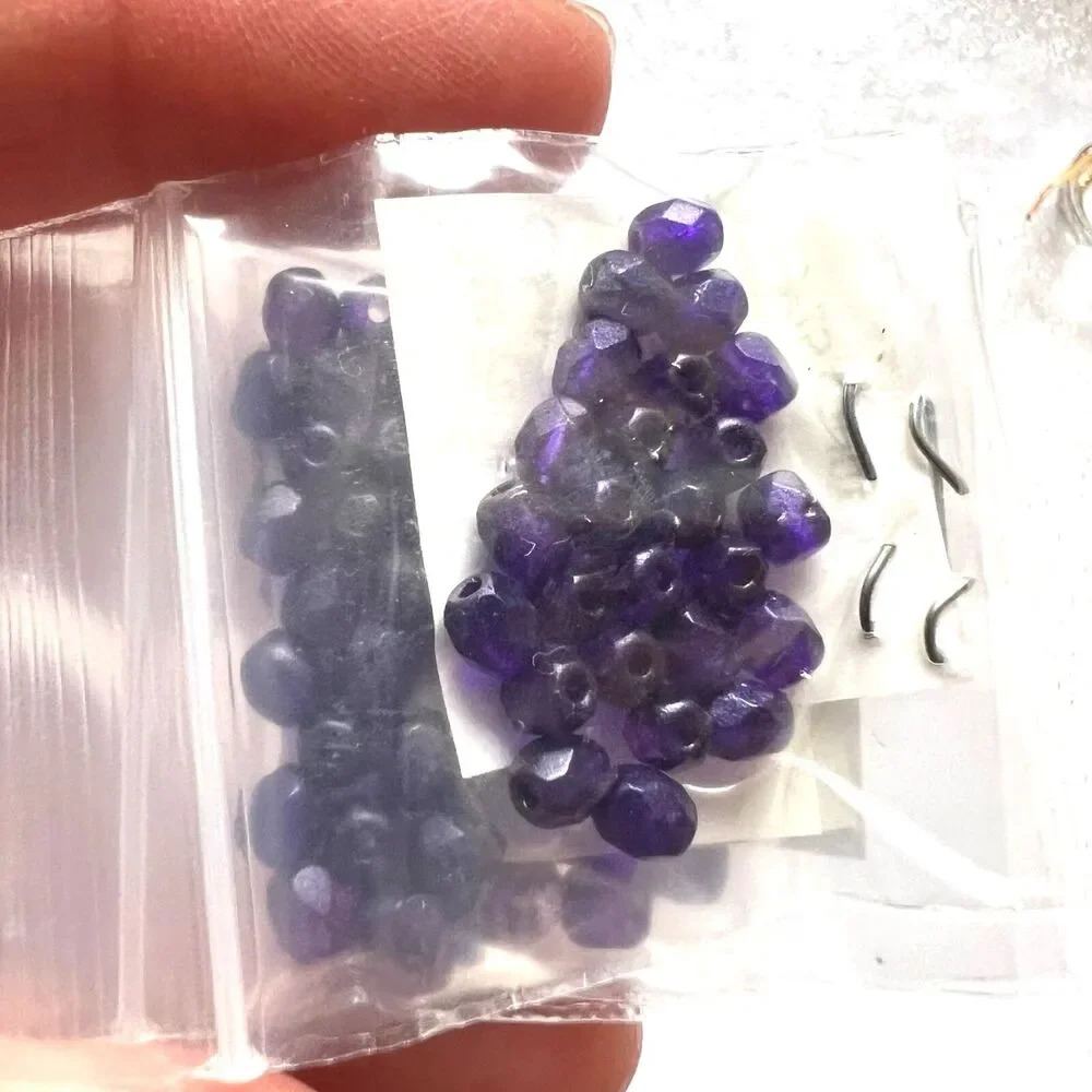 Red Panda Beads Beading Jewelry Making Lot Blue Silver